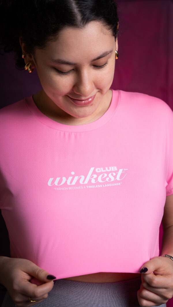 Crop Top Deportivo Dama Rosa Winkest Club - Imagen 2