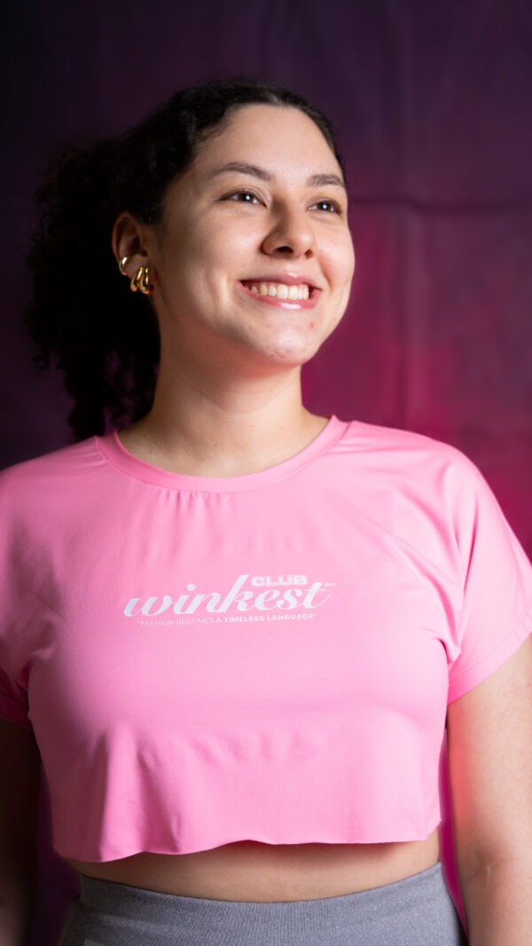 Crop Top Deportivo Dama Rosa Winkest Club